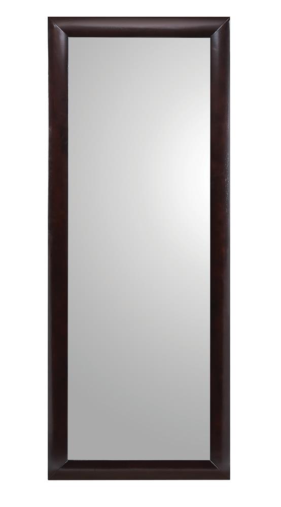 Phoenix Rectangular Standing Floor Mirror with Wooden Frame