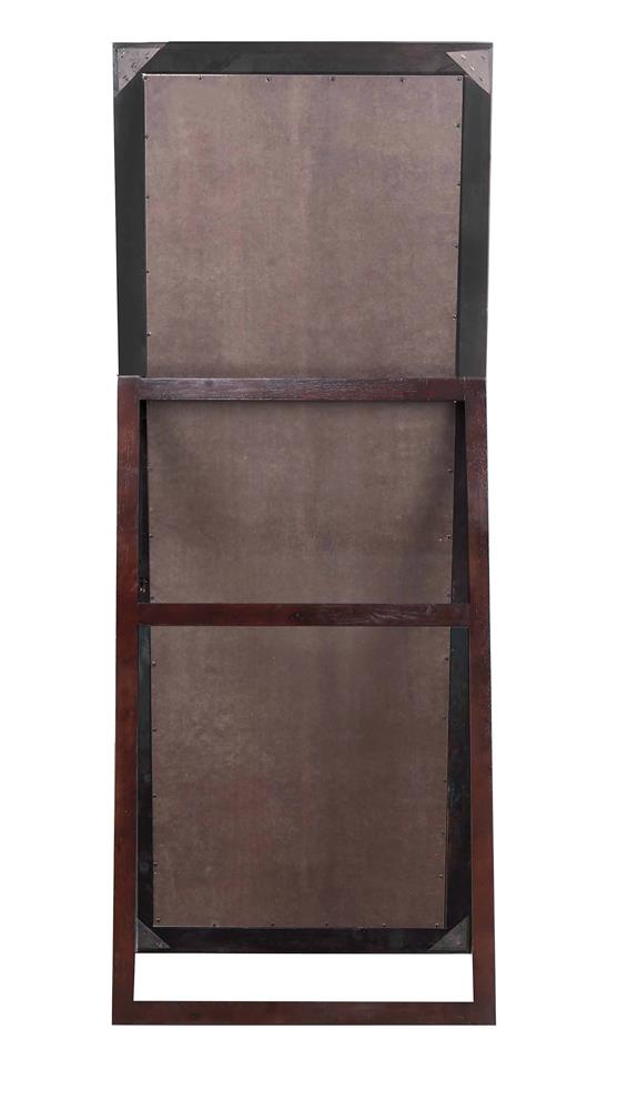 Phoenix Rectangular Standing Floor Mirror with Wooden Frame
