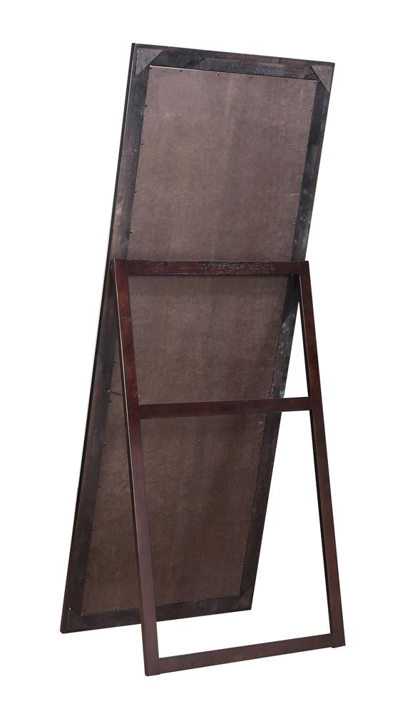 Phoenix Rectangular Standing Floor Mirror with Wooden Frame