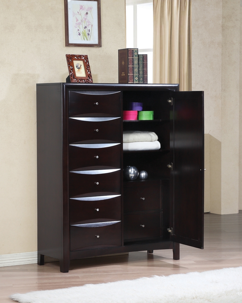 Phoenix Wood Chest w/6 Drawers & Door
