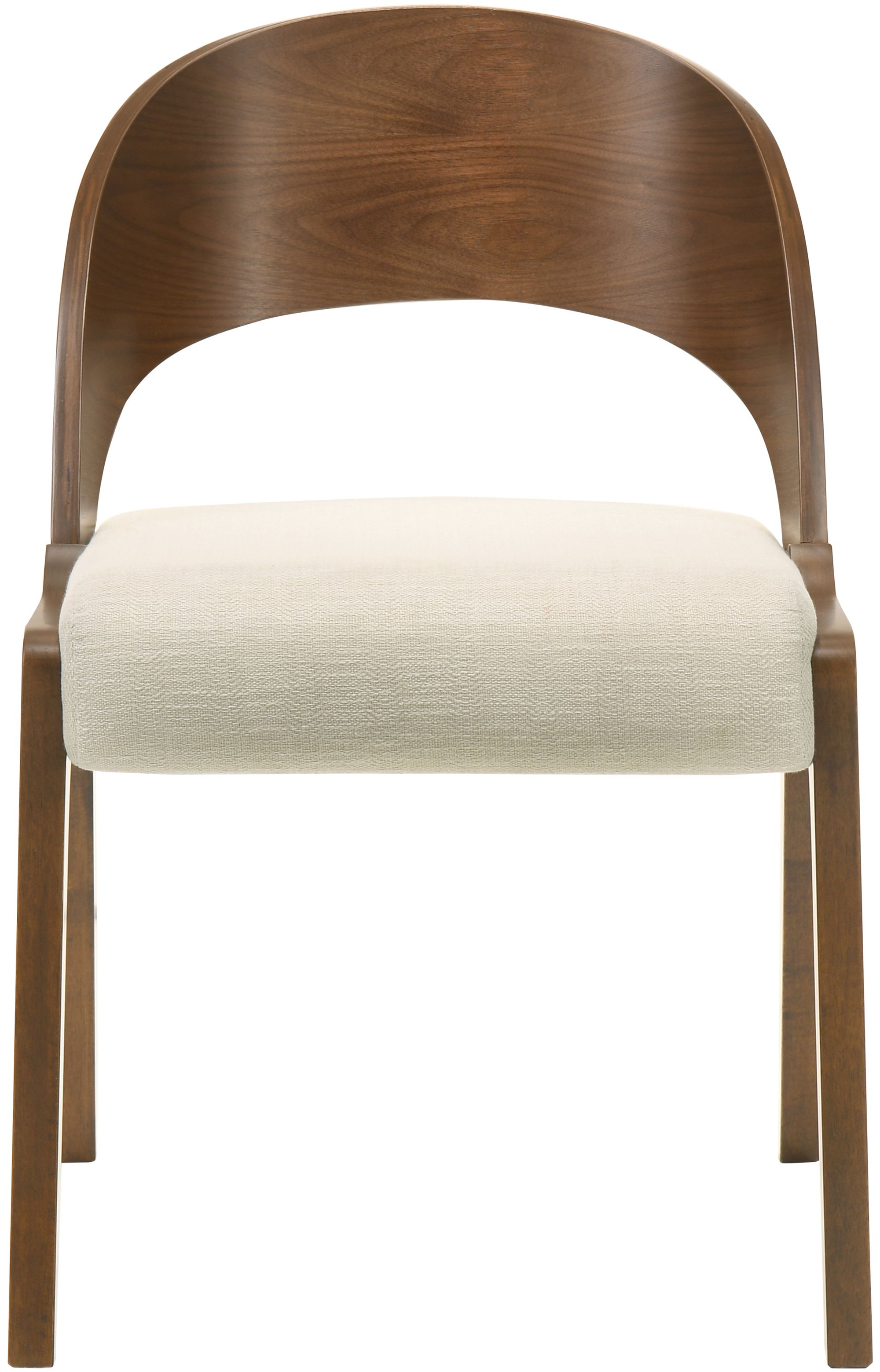 Woodson Linen Dining Chair with Walnut Veneer Base