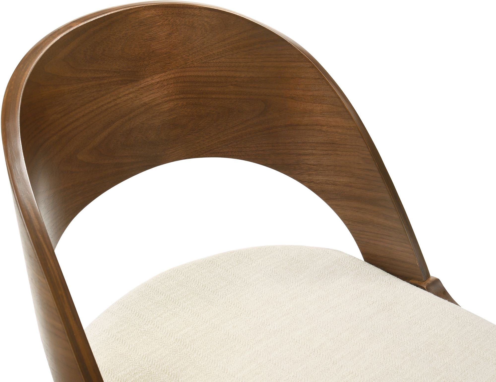 Woodson Linen Dining Chair with Walnut Veneer Base