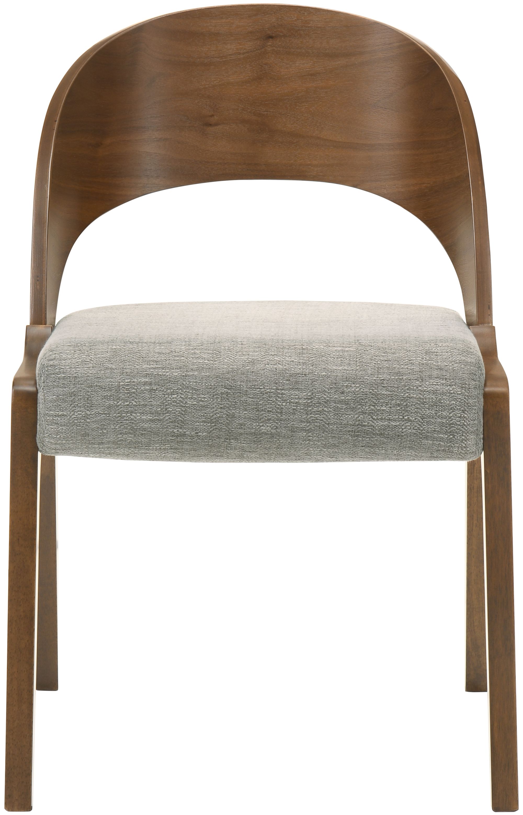 Woodson Linen Dining Chair with Walnut Veneer Base