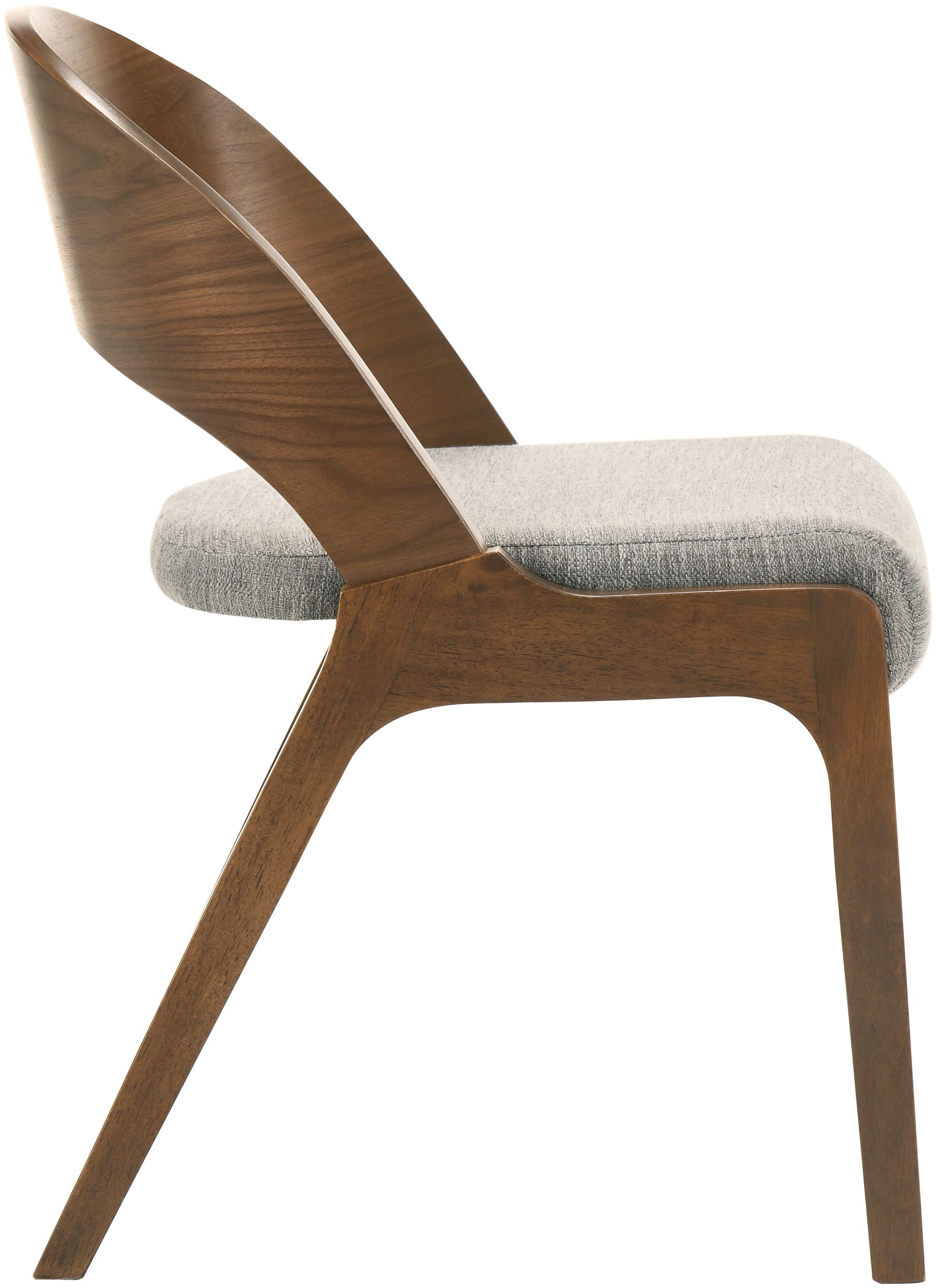 Woodson Linen Dining Chair with Walnut Veneer Base
