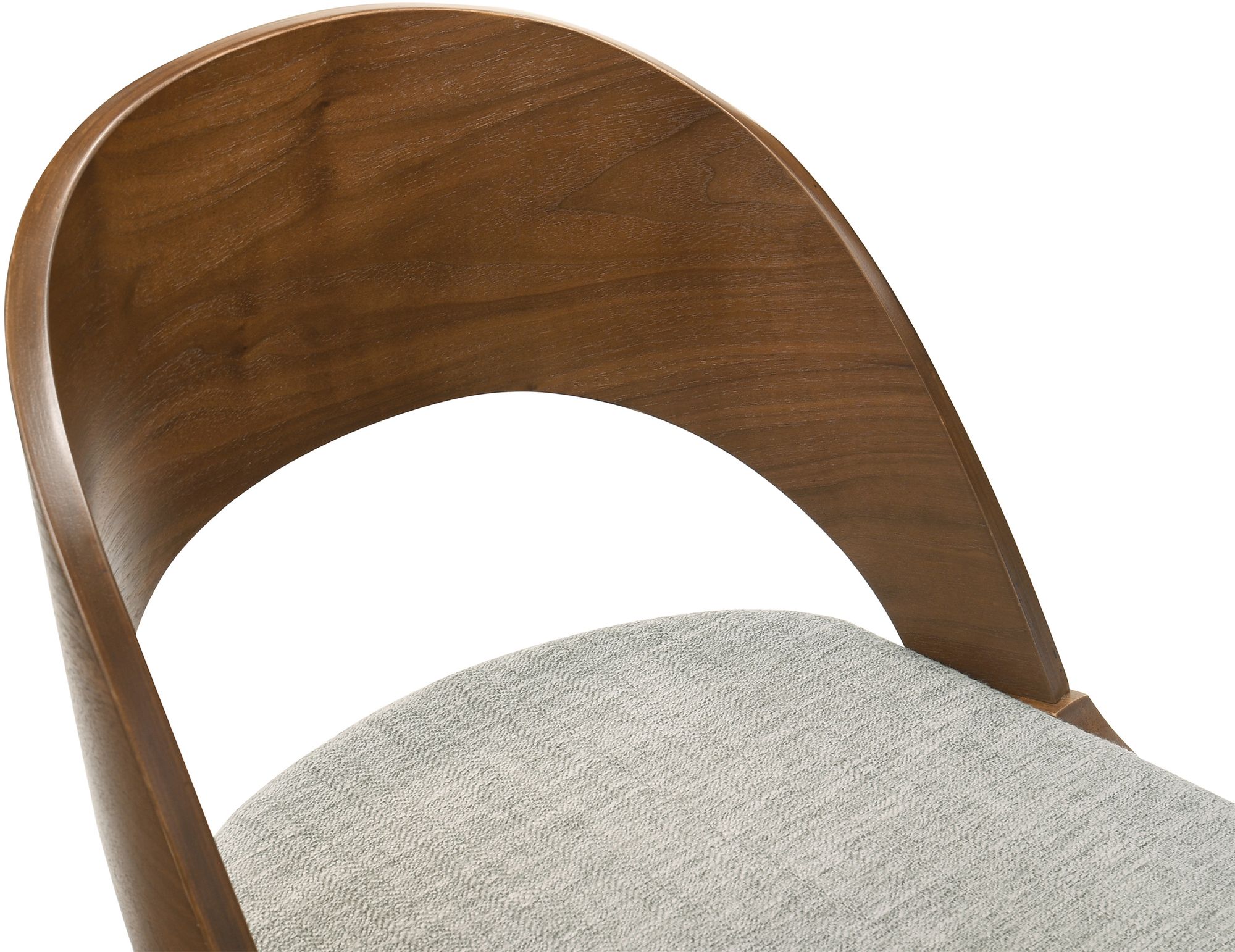Woodson Linen Dining Chair with Walnut Veneer Base