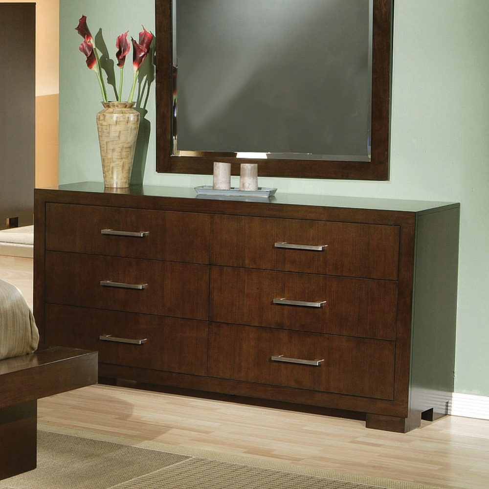 Jessica Wood Double Dresser w/6 Drawers