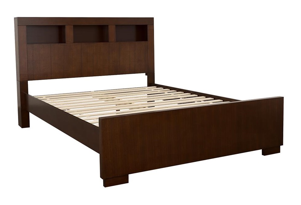 Jessica Wood Bedoom Set w/Storage Headboard