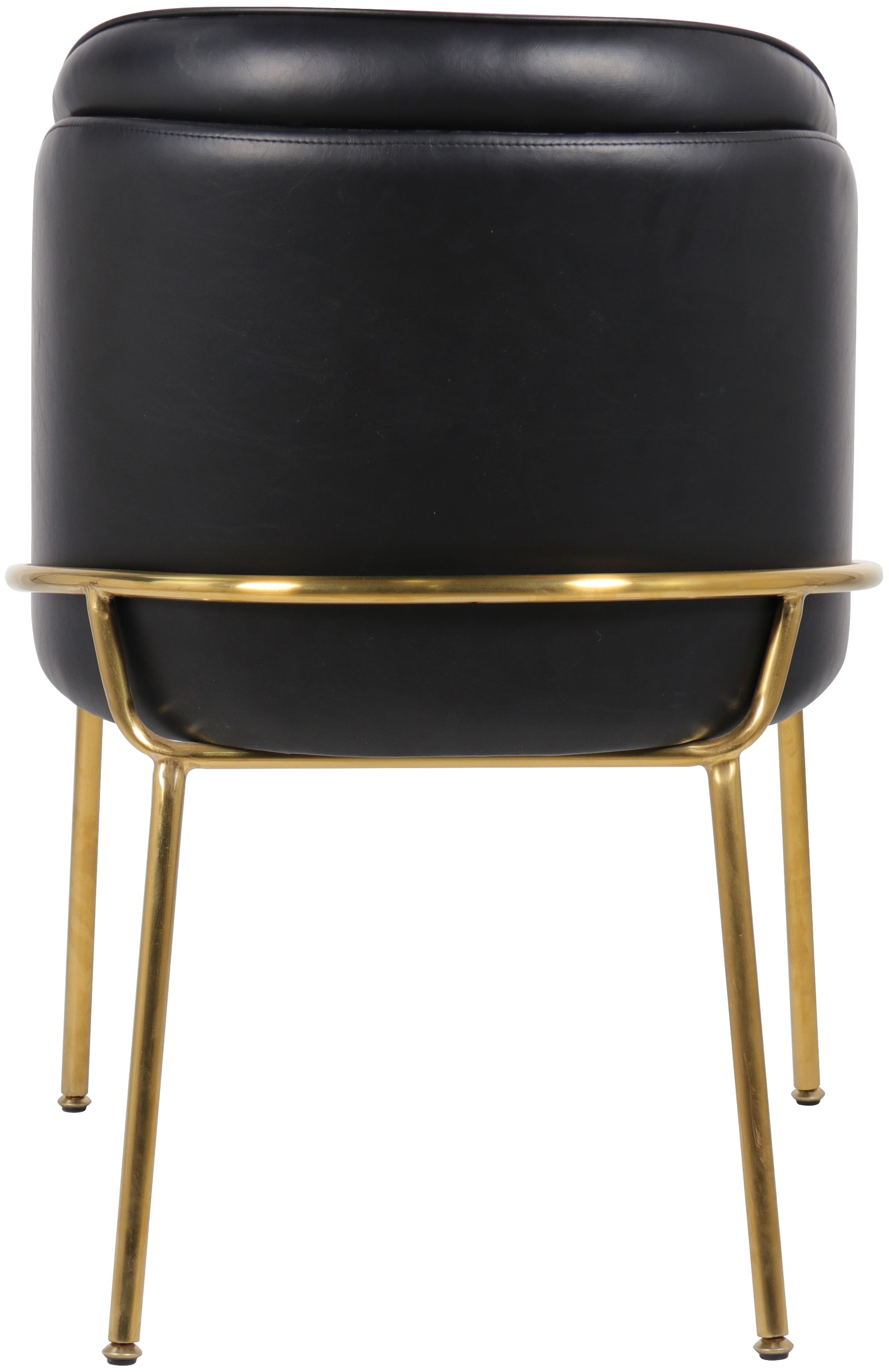 Jagger Faux Leather Dining Chair with Brushed Gold Iron Legs