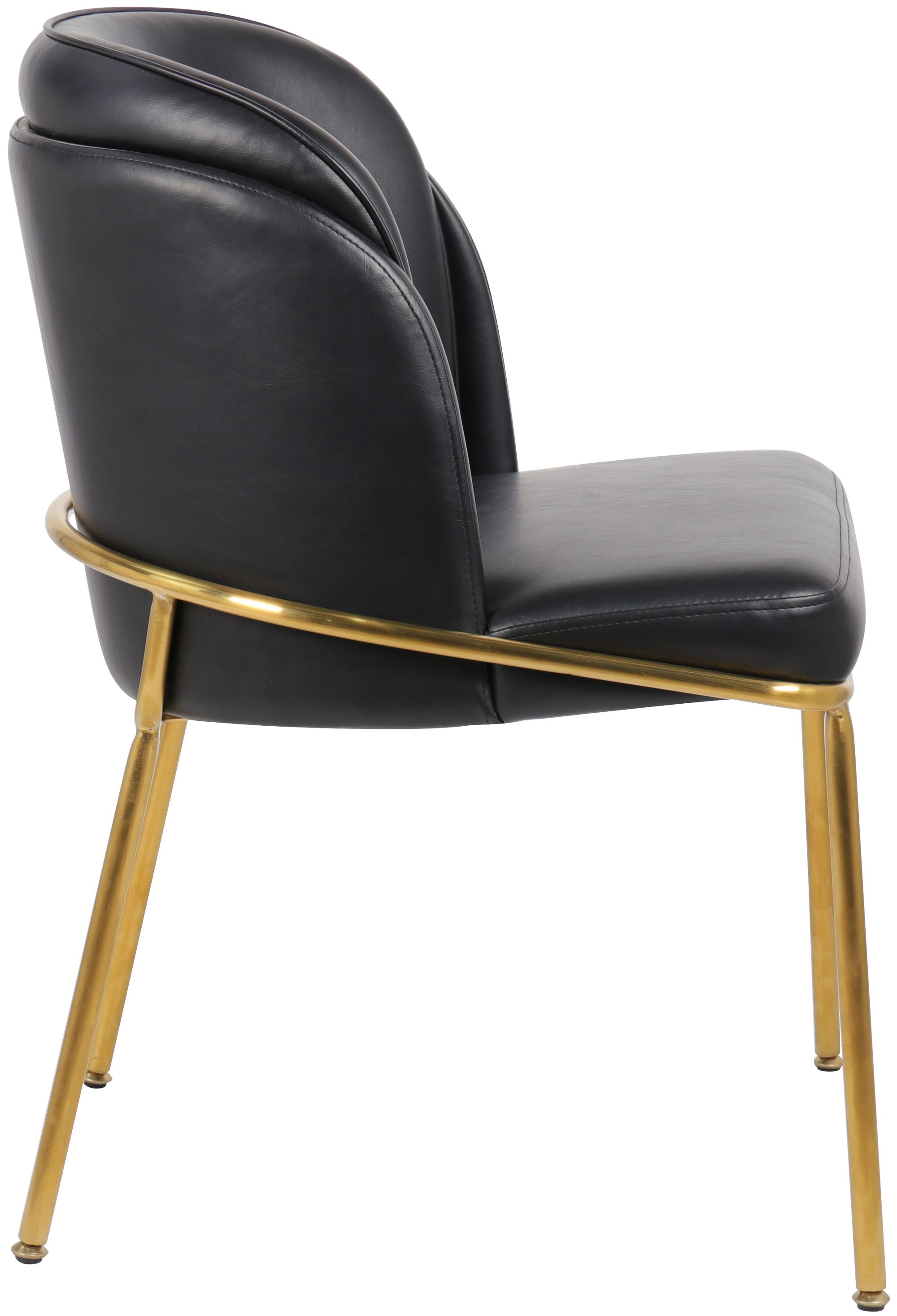 Jagger Faux Leather Dining Chair with Brushed Gold Iron Legs