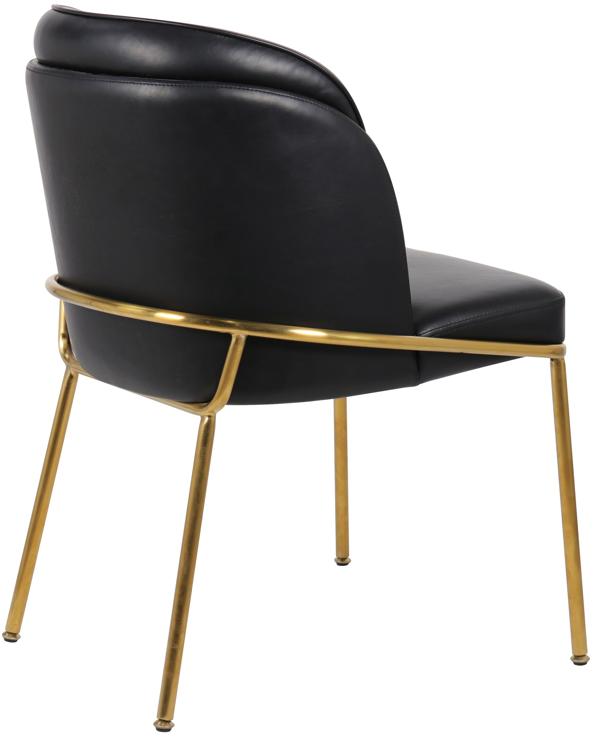 Jagger Faux Leather Dining Chair with Brushed Gold Iron Legs