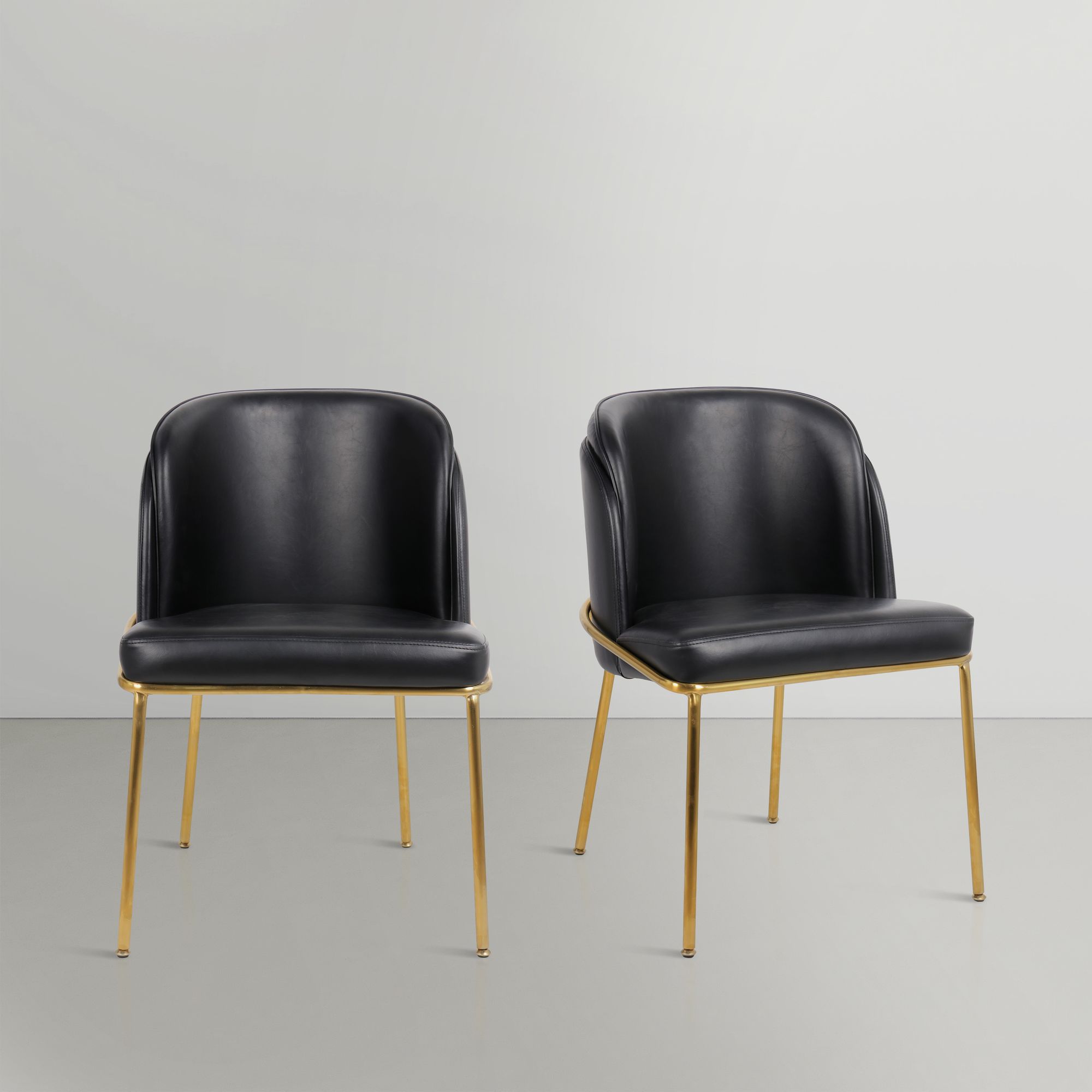 Jagger Faux Leather Dining Chair with Iron Legs