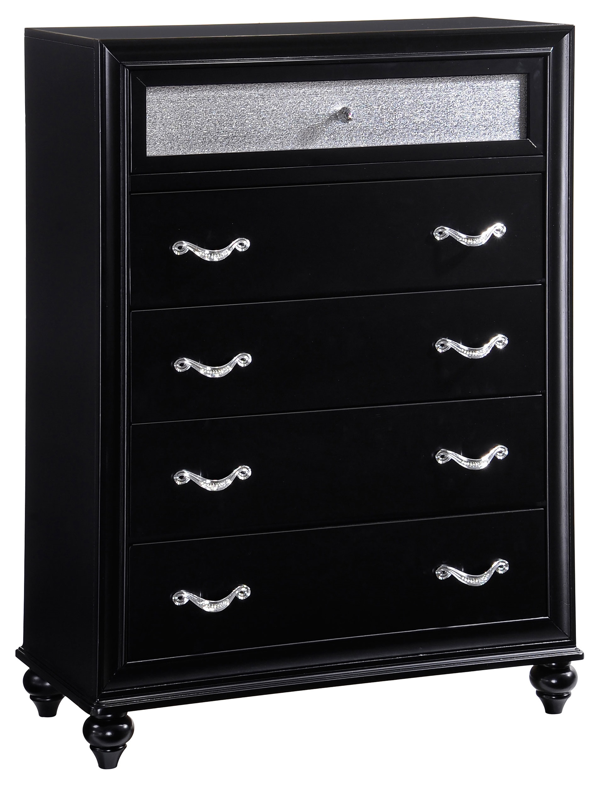 Barzini Leatherette/Wood Panel Bedroom Set