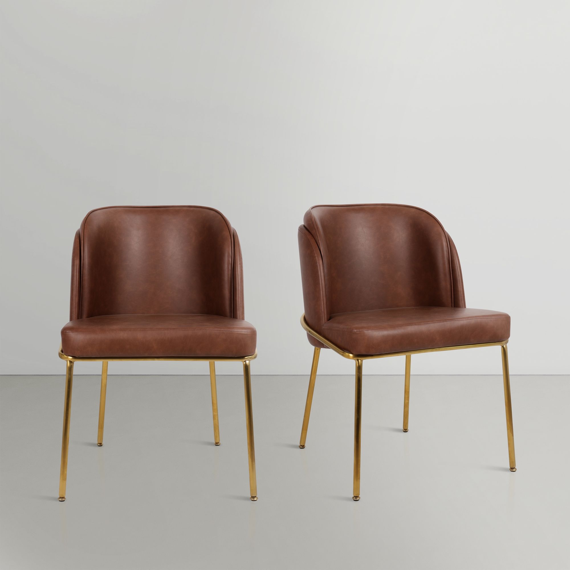 Jagger Faux Leather Dining Chair with Iron Legs