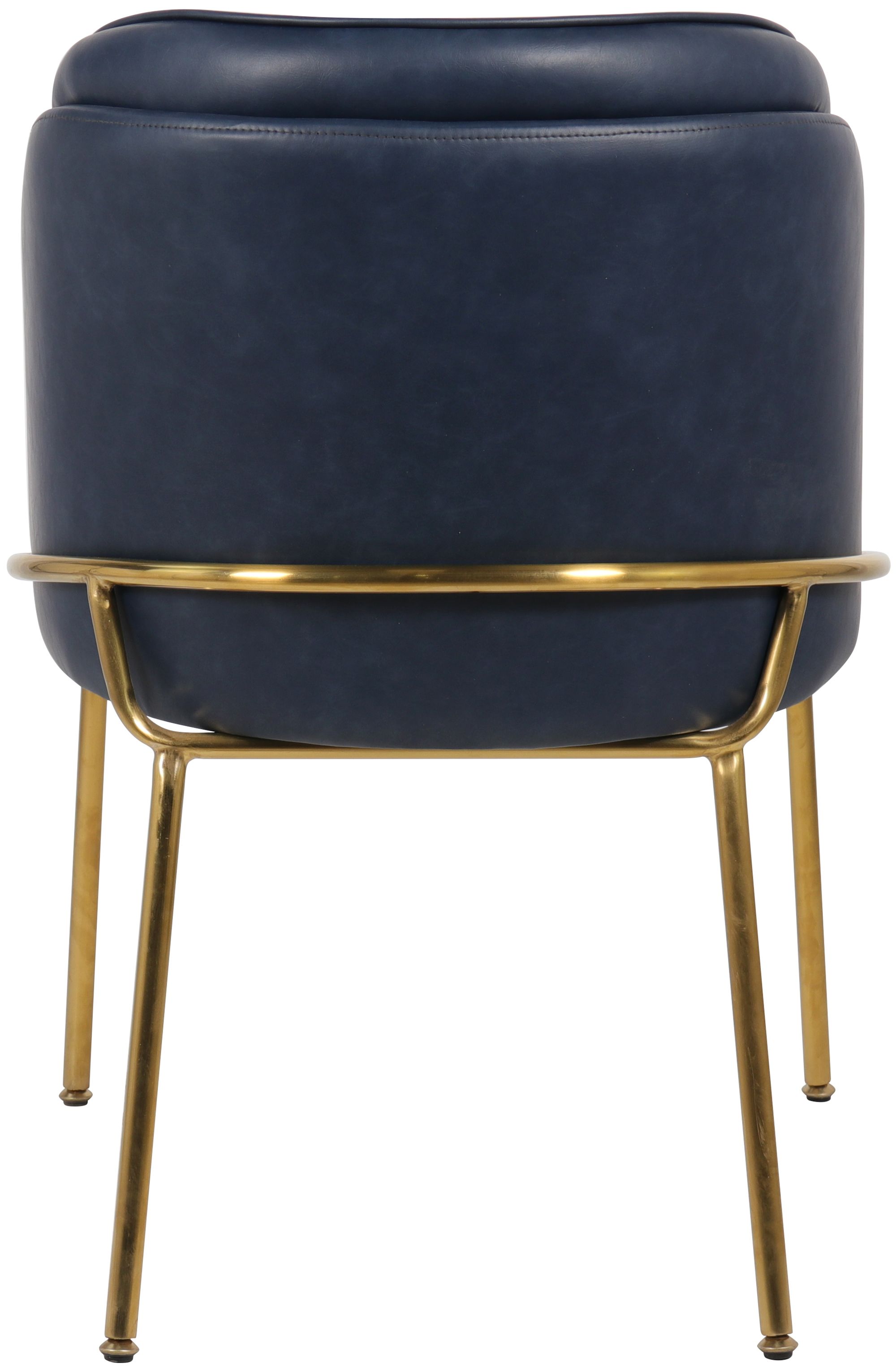 Jagger Faux Leather Dining Chair with Brushed Gold Iron Legs