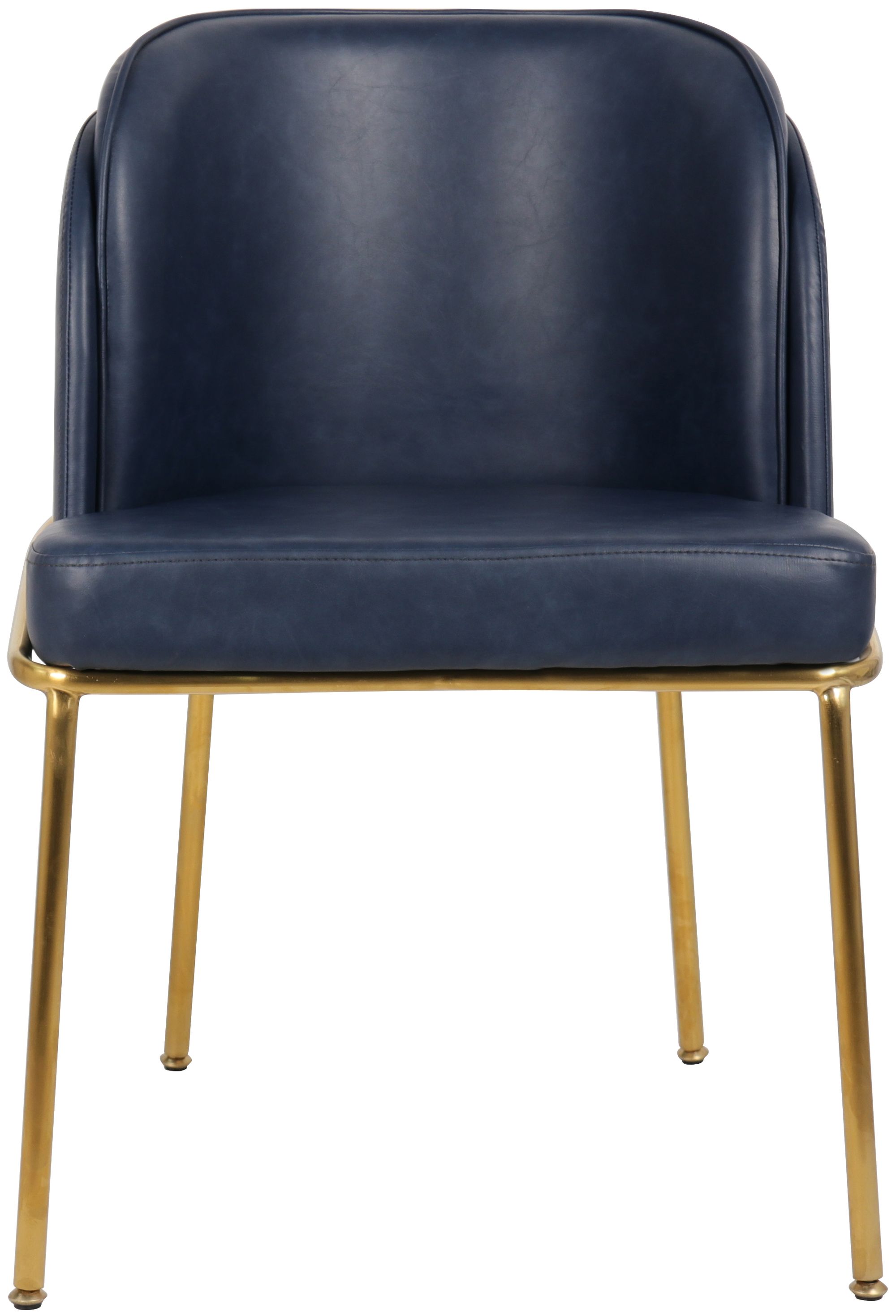 Jagger Faux Leather Dining Chair with Brushed Gold Iron Legs
