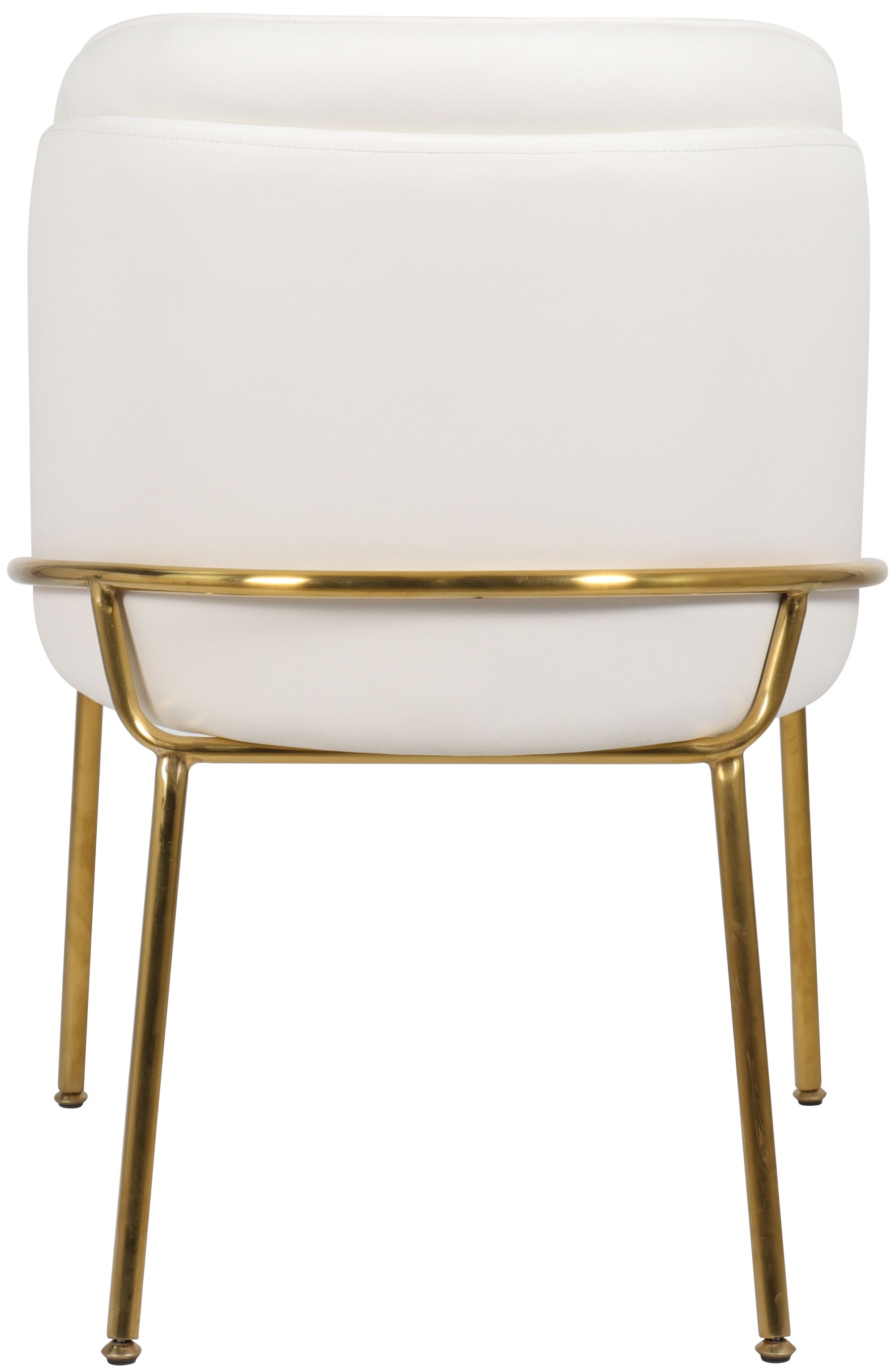 Jagger Faux Leather Dining Chair with Brushed Gold Iron Legs