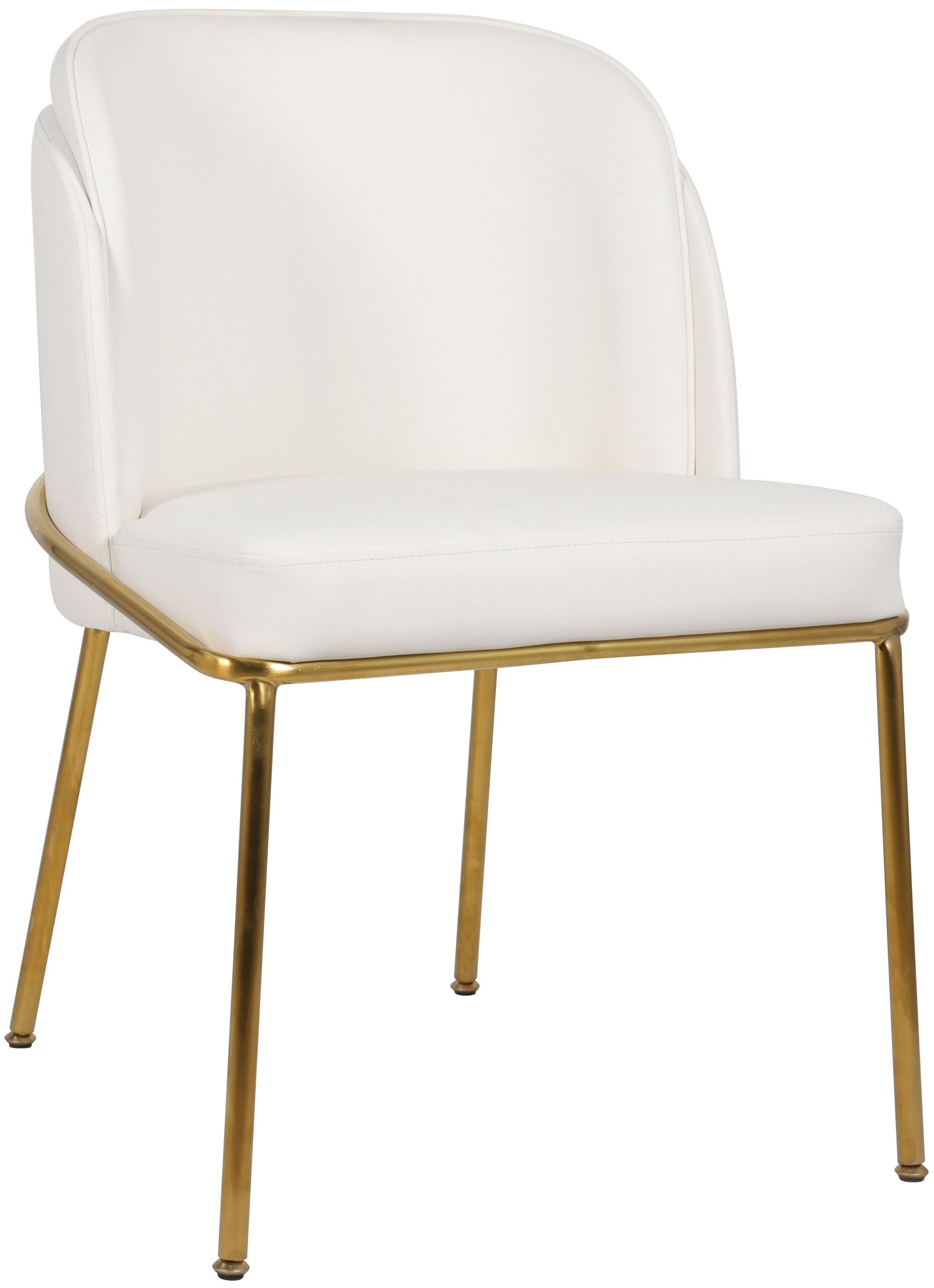 Jagger Faux Leather Dining Chair with Brushed Gold Iron Legs