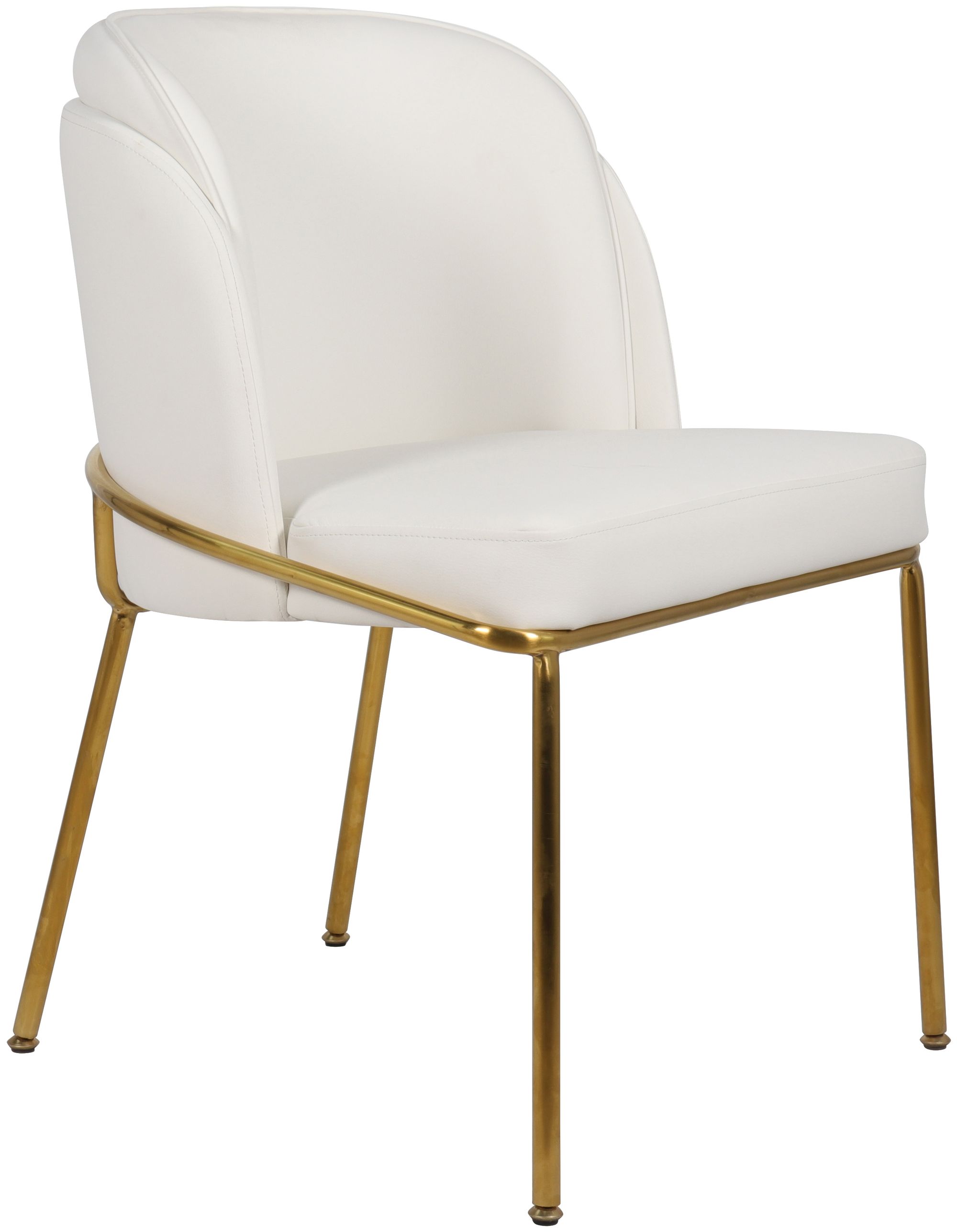 Jagger Faux Leather Dining Chair with Brushed Gold Iron Legs
