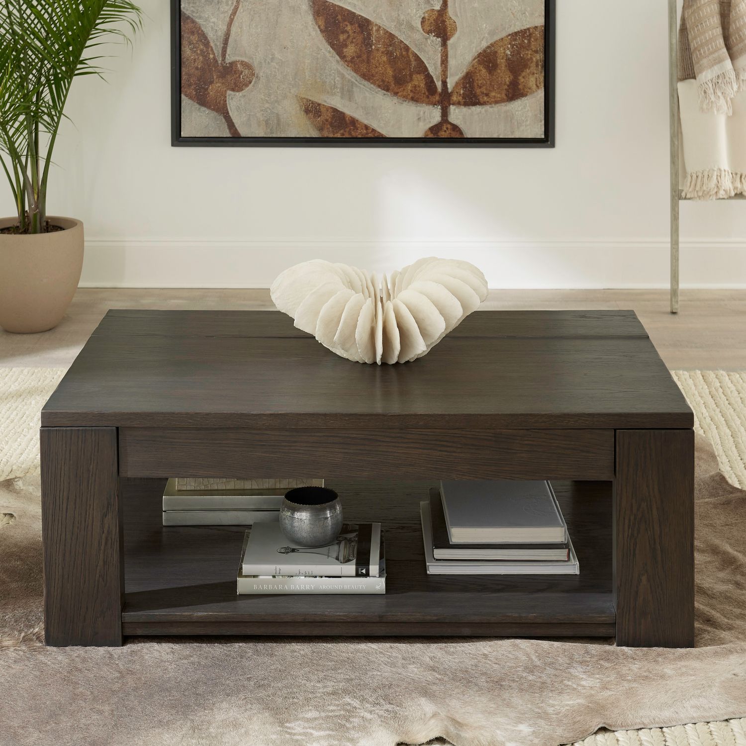 Lennox Hill Rectangular Wood Lift Top Cocktail Table