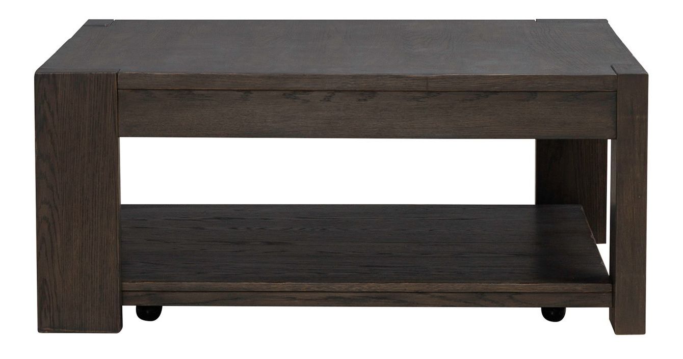 Lennox Hill Oversized Square Coffee Table | Bark Finish