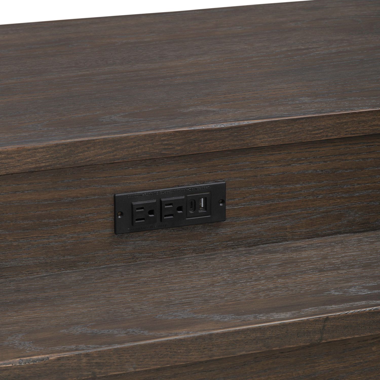 Lennox Hill Oversized Square Coffee Table | Bark Finish