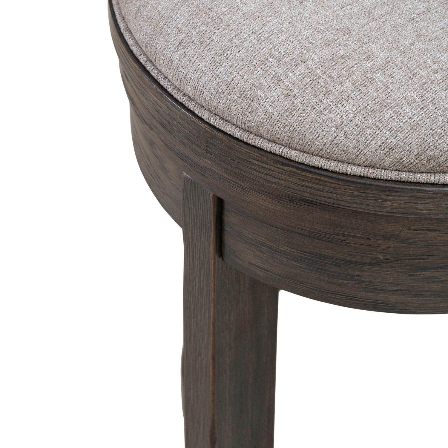Lennox Hill Linen/Wood Swivel Console Stool