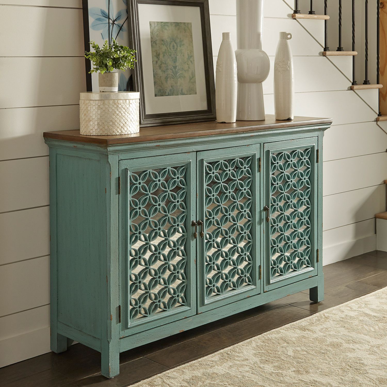 Kensington Wood Accent Cabinet w/3 Doors