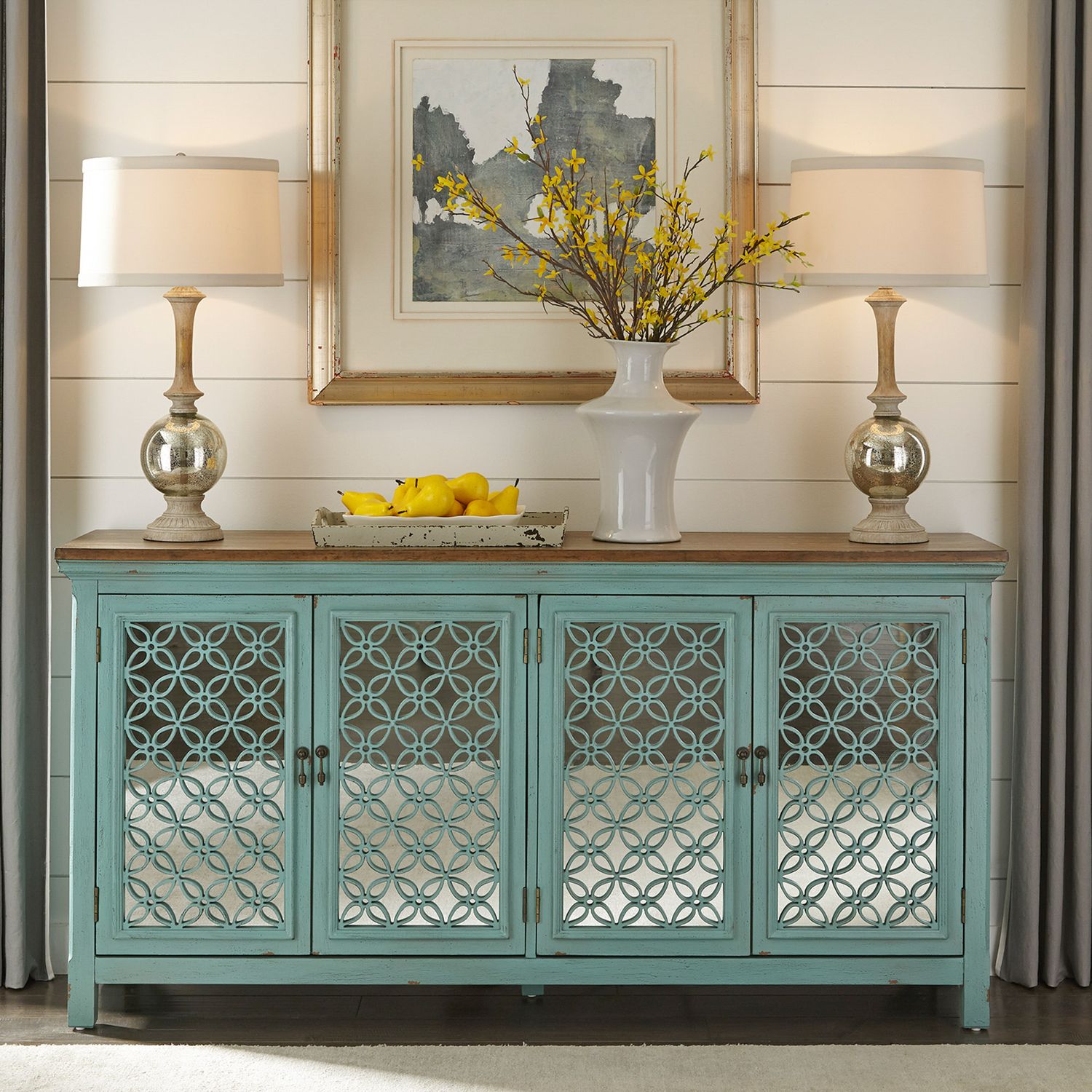 Kensington Wood Accent Cabinet w/4 Doors
