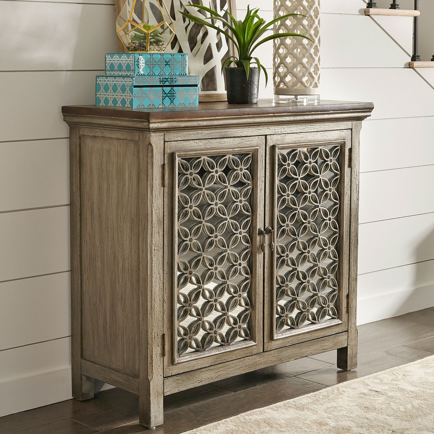 2-Door Mirrored Accent Cabinet | Westridge Storage