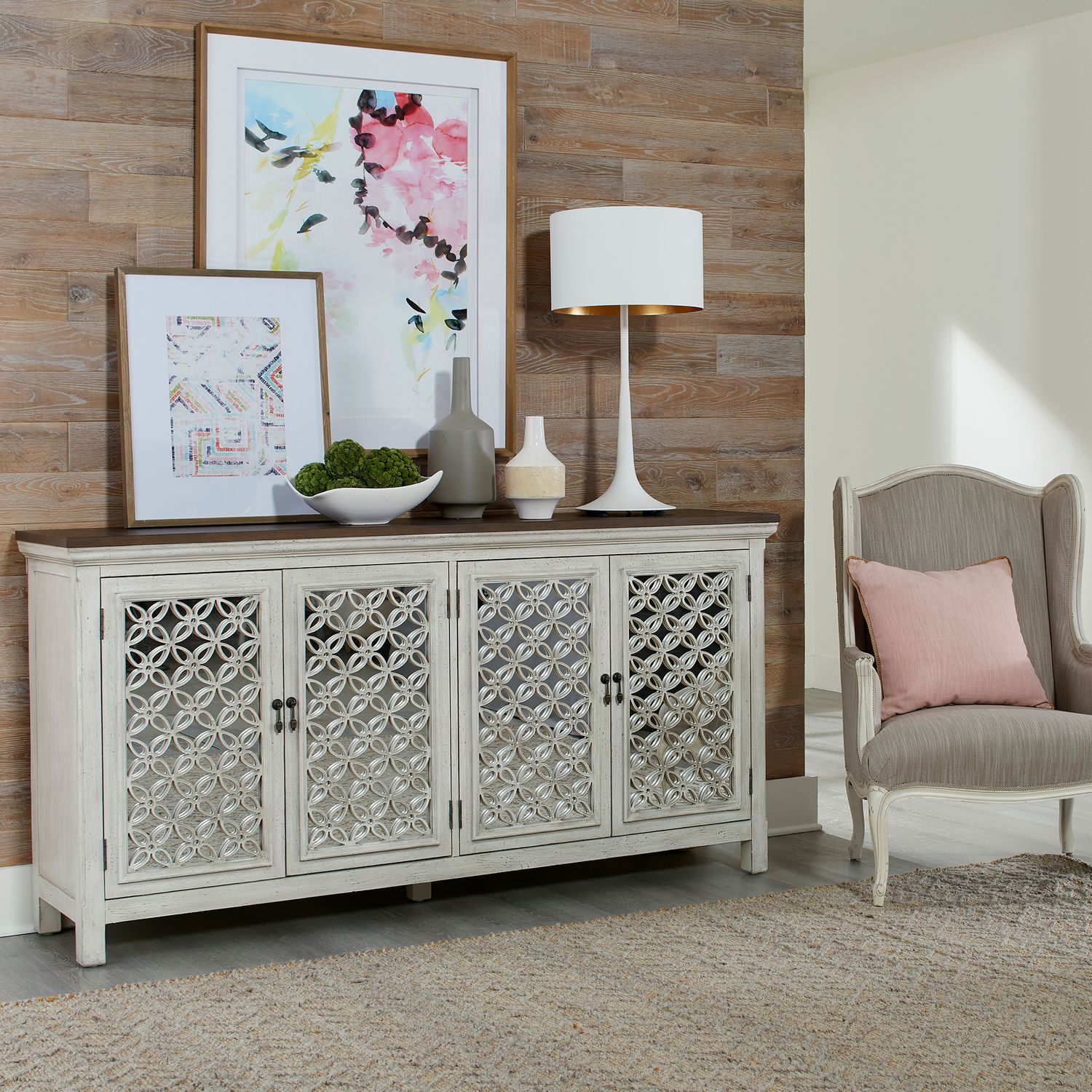 Westridge Wood Accent Cabinet w/4 Doors