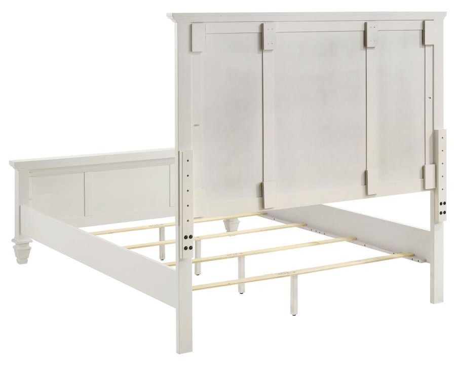 Sandy Beach Wood Panel Bed w/High Headboard