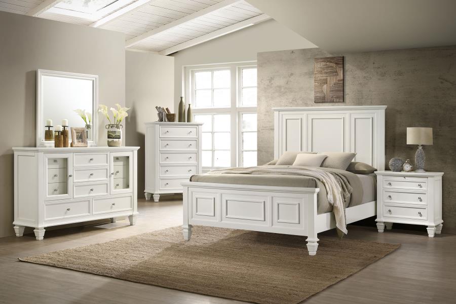 Sandy Beach Panel Bed w/High Headboard, Queen Size