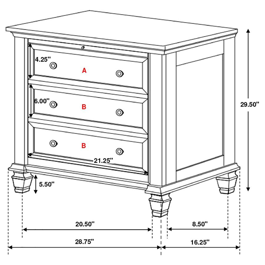 Sandy Beach Wood Sleigh Storage Bedroom Set
