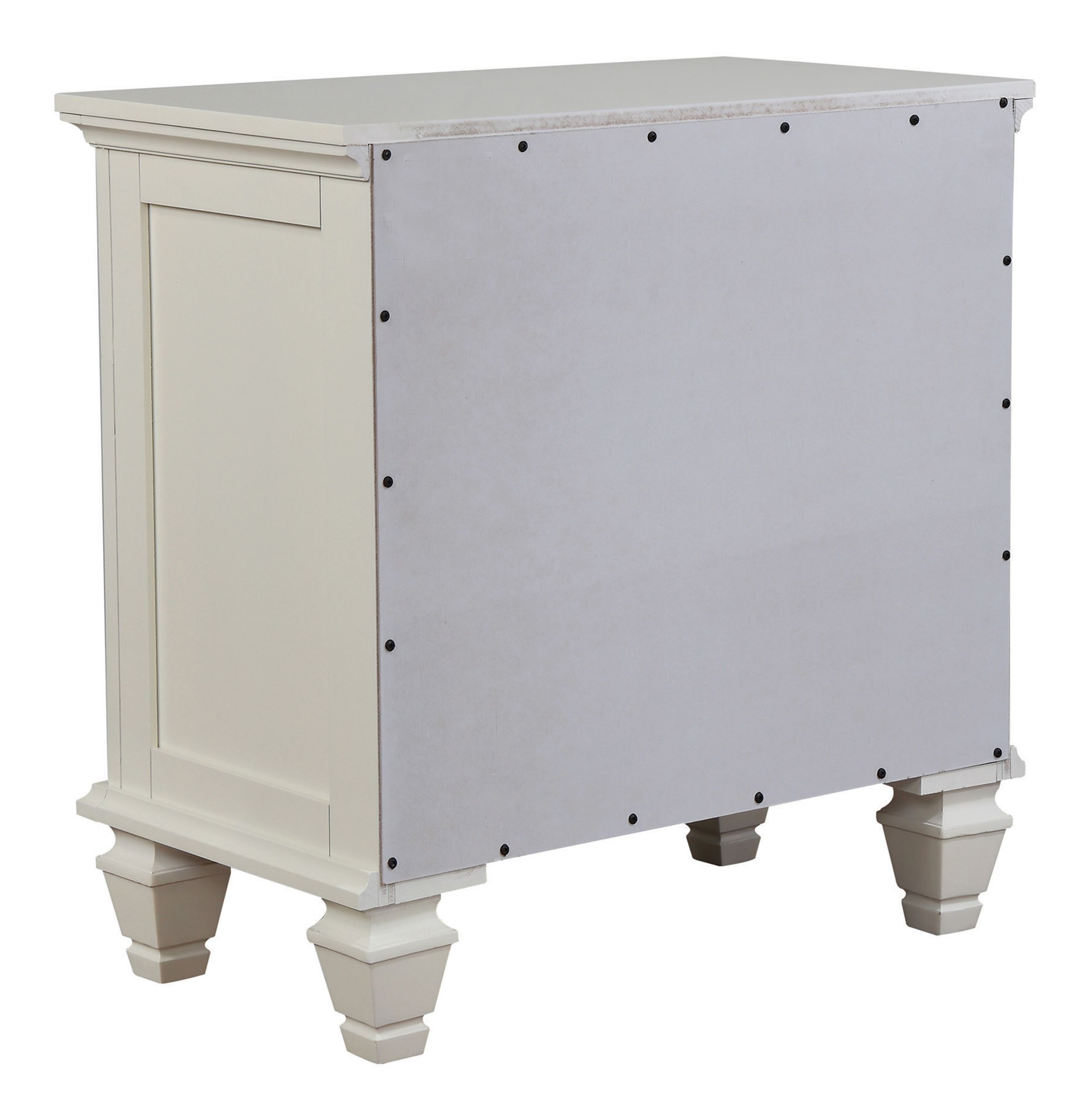 Sandy Beach Wood Nightstand w/3 Drawers