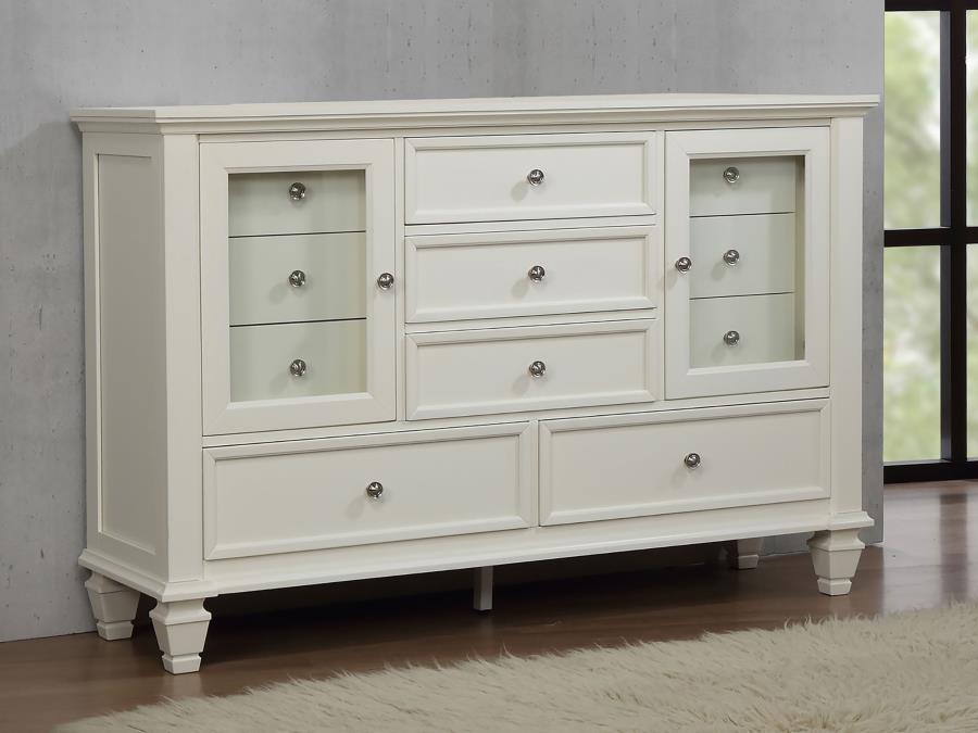 Sandy Beach Wood Sleigh Storage Bedroom Set
