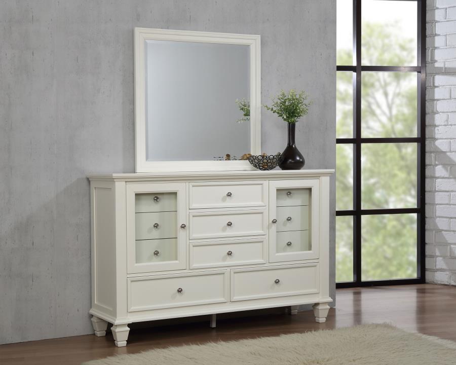 Sandy Beach Wood Sleigh Storage Bedroom Set