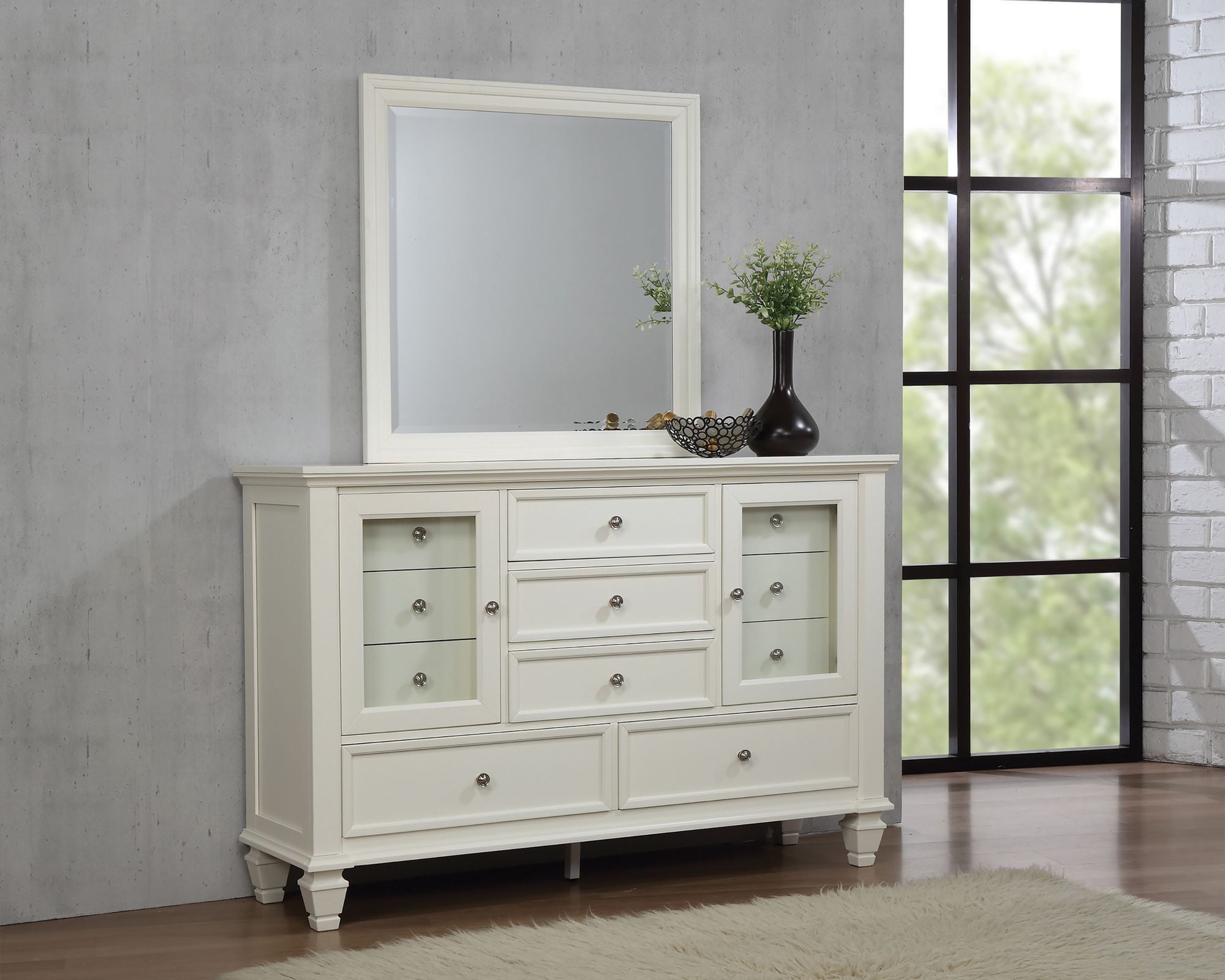 Sandy Beach Wood Dresser w/11 Drawers