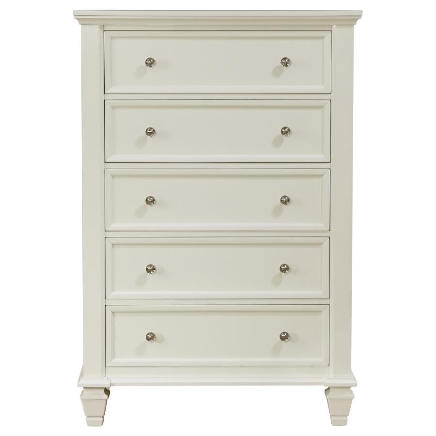 Sandy Beach Wood Chest w/5 Drawers