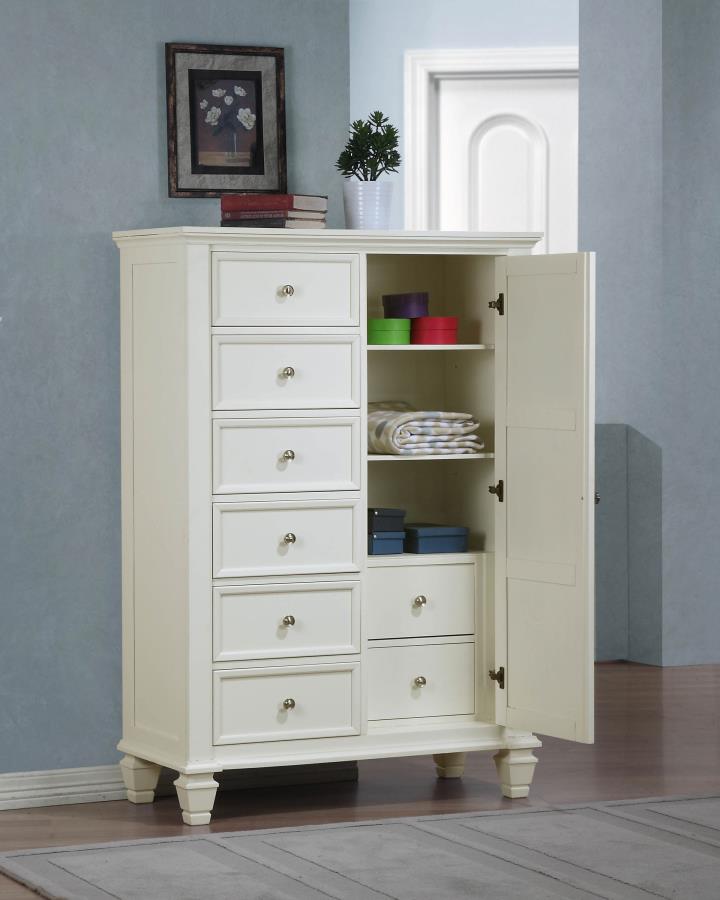 Sandy Beach Wood Chest w/8 Drawers