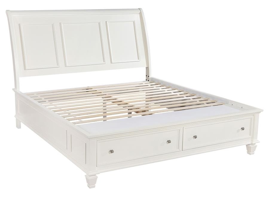 Sandy Beach Sleigh Storage Bed