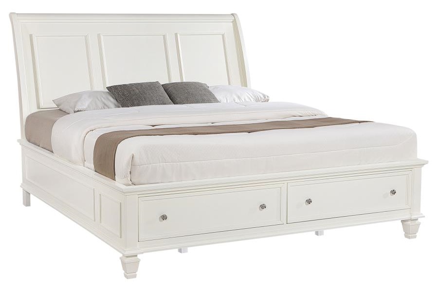 Sandy Beach Sleigh Storage Bed