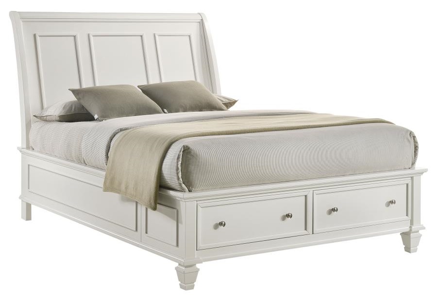 Sandy Beach Sleigh Storage Bed