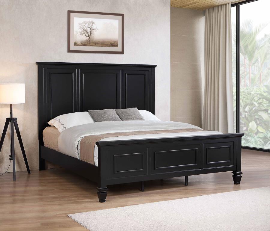 Sandy Beach Panel Bed with High Headboard, Eastern King Size