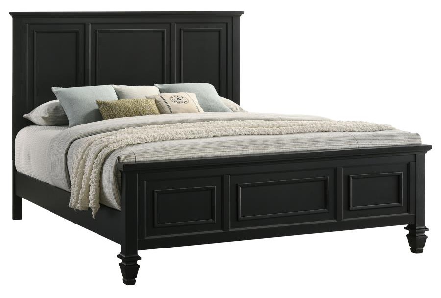 Sandy Beach Panel Bed with High Headboard, Queen Size