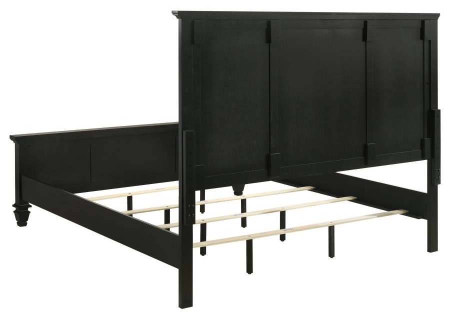 Sandy Beach Wood Panel Bed w/High Headboard