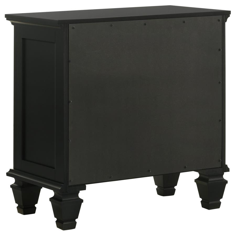 Sandy Beach Wood Nightstand w/3 Drawers