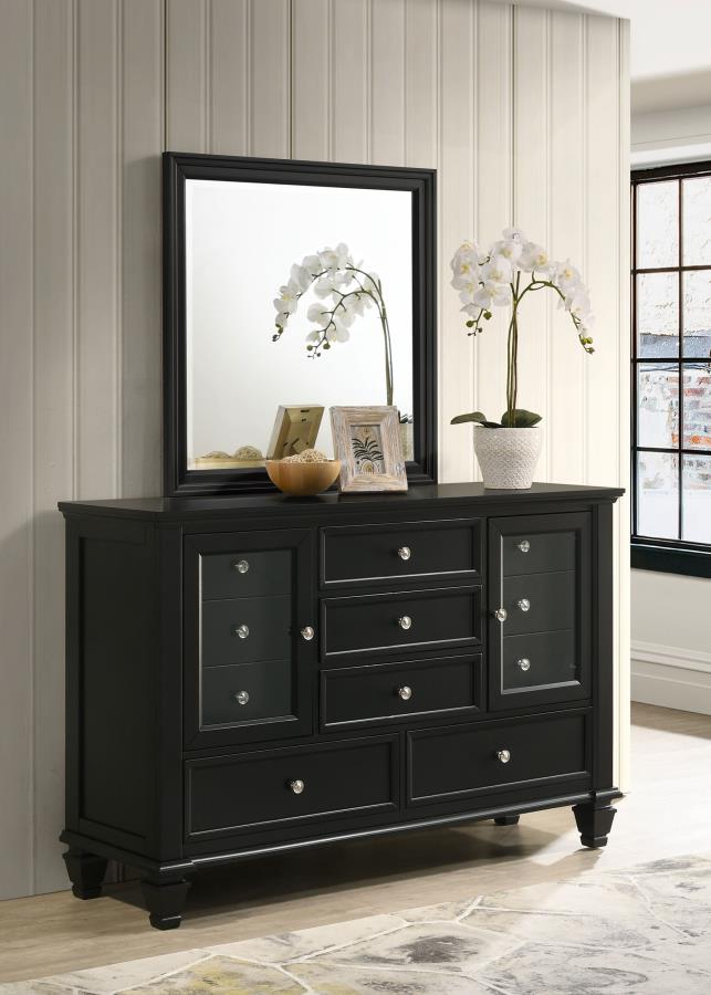 Sandy Beach Wood Panel Bedroom Set w/High Headboard
