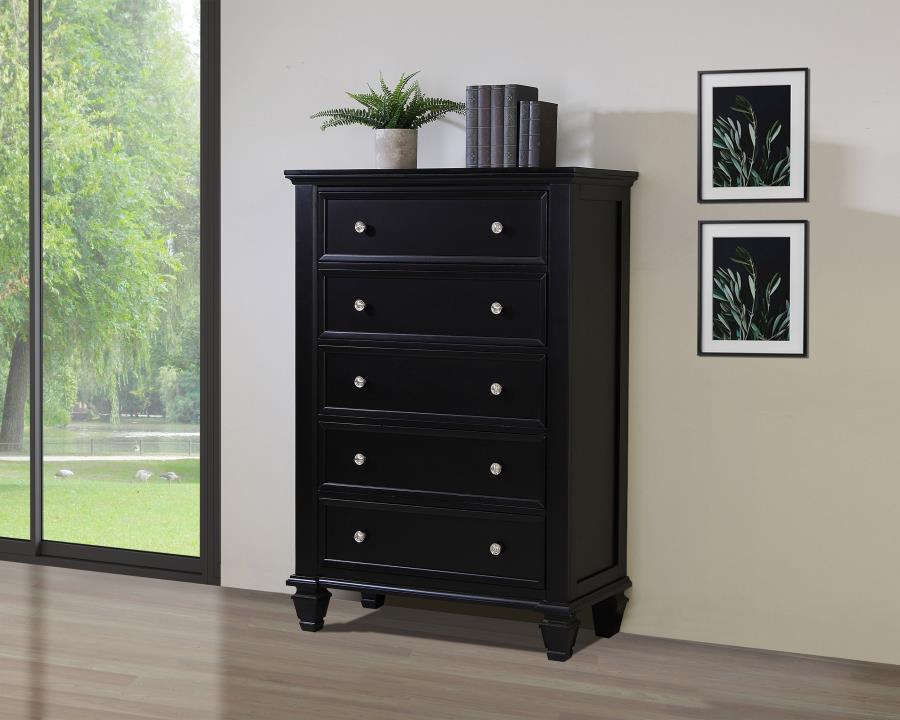 Sandy Beach Wood Panel Bedroom Set w/High Headboard