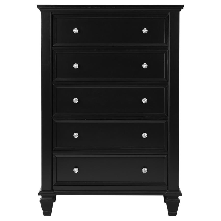 Sandy Beach Wood Chest w/5 Drawers