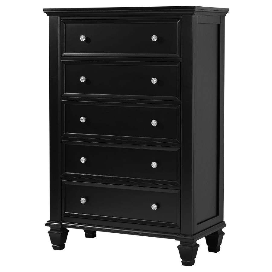 Sandy Beach Wood Chest w/5 Drawers